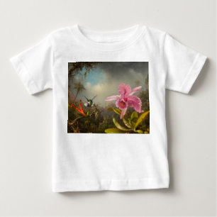 Orchid with Two Hummingbirds Heade Baby T-Shirt