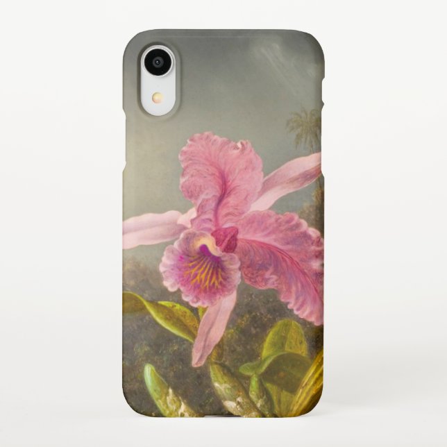 Orchid with Two Hummingbirds Heade iPhone Case (Back)