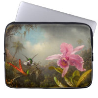 Orchid with Two Hummingbirds Heade