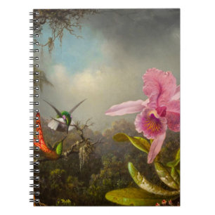 Orchid with Two Hummingbirds Heade Notebook