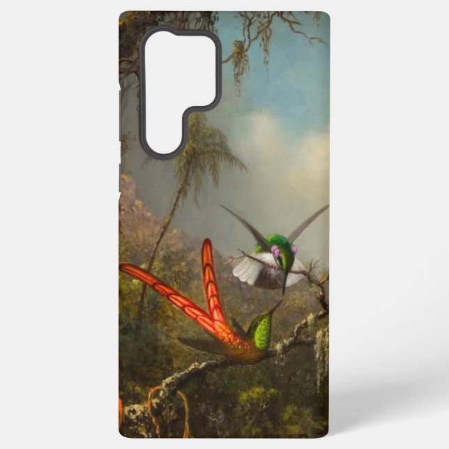 Orchid with Two Hummingbirds Heade Samsung Galaxy S22 Ultra Case (Back)