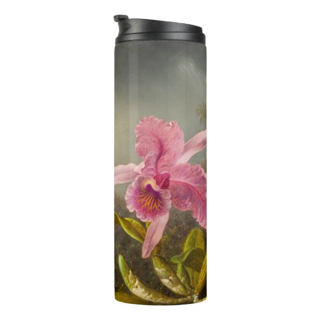 Orchid with Two Hummingbirds Heade Thermal Tumbler (Rotated Right)
