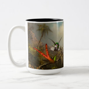 Orchid with Two Hummingbirds Heade Two-Tone Coffee Mug