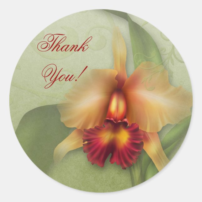 Orchid Wonder Classic Round Sticker (Front)