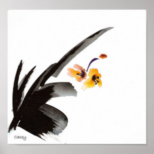 Orchid Yellow Poster