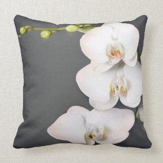 Orchidaceae (white orchids ) throw pillow