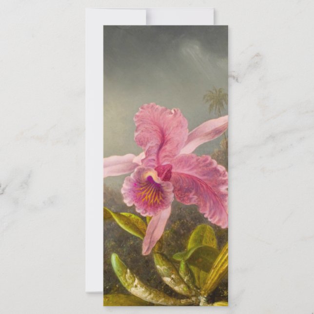 Orchidée avec deux colibris carte Heade (Devant)