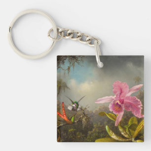 Orchidée avec deux colibris Heade