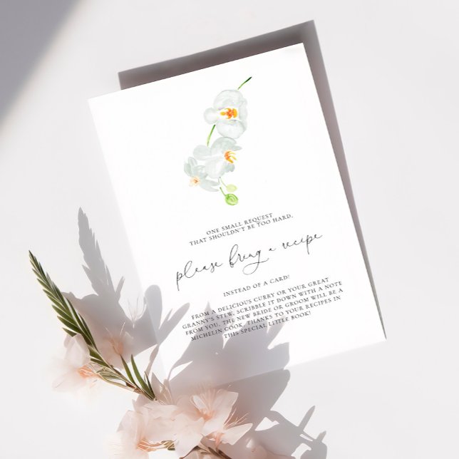 Orchidée blanche | Carte de demande de recette de  (Créateur téléchargé)