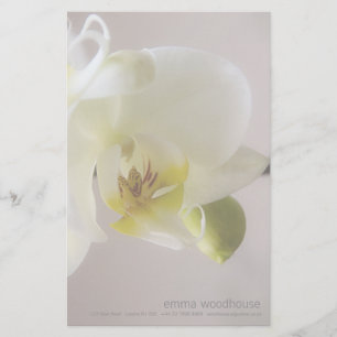 Orchidée blanche • Papeterie personnelle