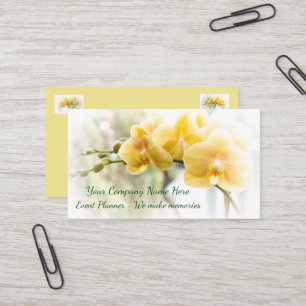 Orchidée de papillon jaune dans le Carte de visite