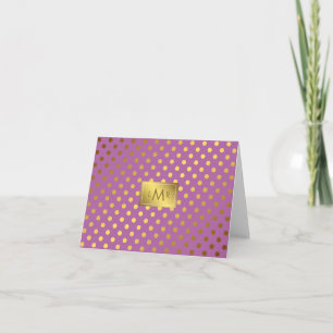 Orchidée Faux Gold Foil Pois Monogramme