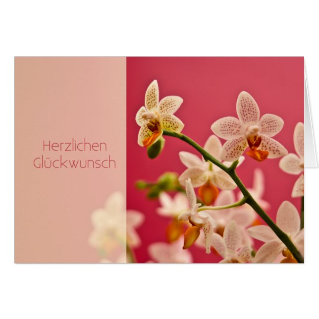 Orchidee • Geburtstagskarte (Devant horizontal)
