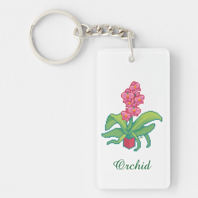orchidée pixelart, Pixel Art  (Devant)