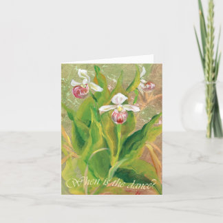 Orchidée Quand est la danse ? Carte de corresponda