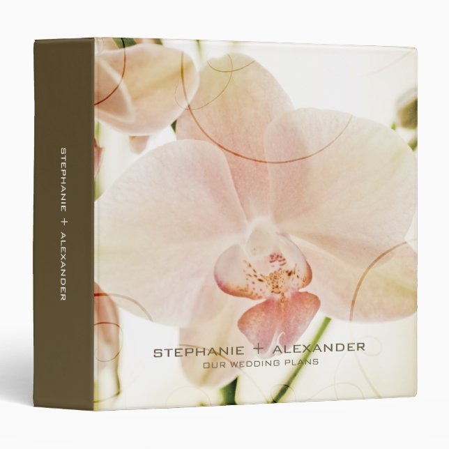 Orchidée rose • Le mariage prévoit le classeur (Devant/Côté)