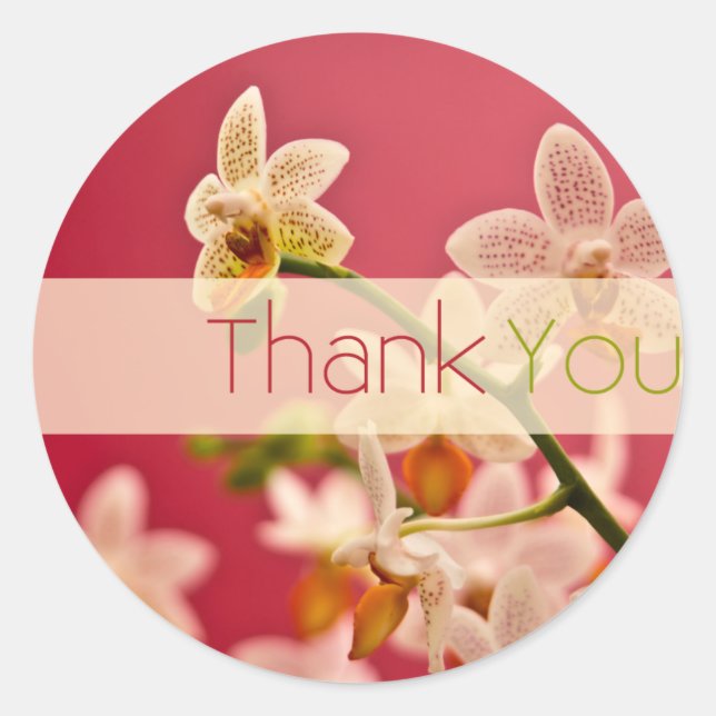 Orchidée rouge ・ Sticker Merci (Devant)