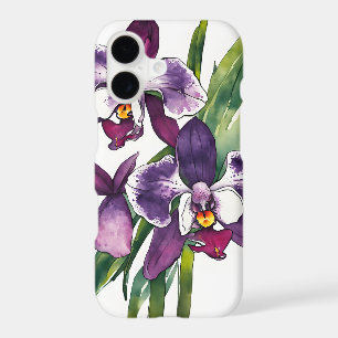 Orchidée Zygopetalum - Fleurs aquarelle