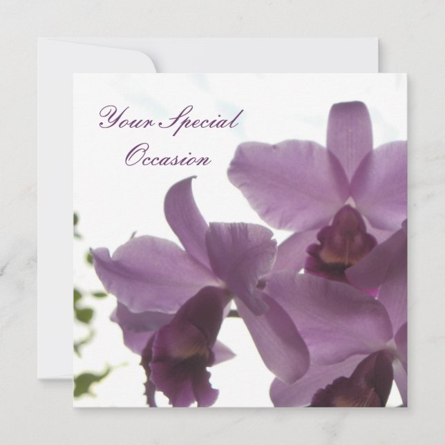 Orchidées 2 invitations de Tout-Occasion (Devant)