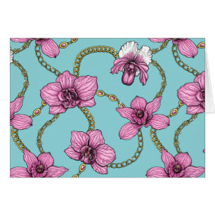 Orchidées et chaînes, roses et bleues