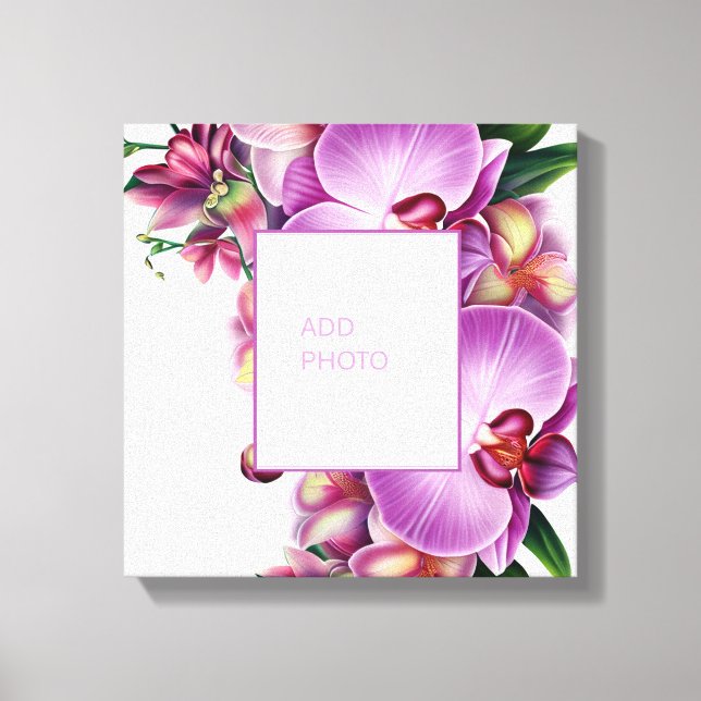 Orchidées florales Ajouter la toile étirée photo (Recto)