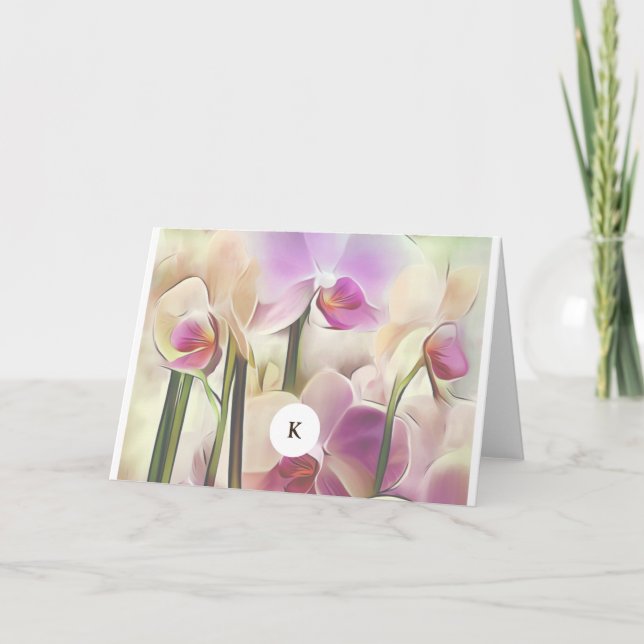 Orchidées Modernes | Ajouter votre initiale (Devant)