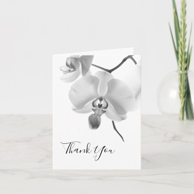 Orchidées noires et blanches Bridesmaid Merci (Devant)