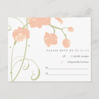 Orchidées roses pâles à la pêche RSVP