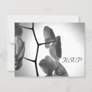Orchidées sur la carte de réponse RSVP de mariage 
