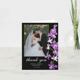 Orchidées violettes, Merci de mariage élégant mode