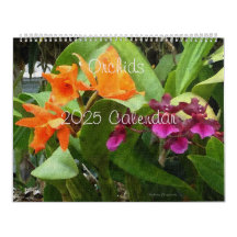 Orchids 2025 Calendar