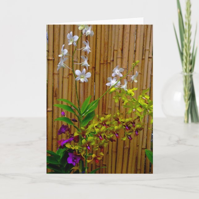 Orchids and Bamboo Card (Front)