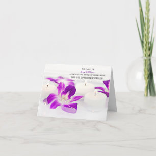 Orchids and Candles Thank You from Family Card