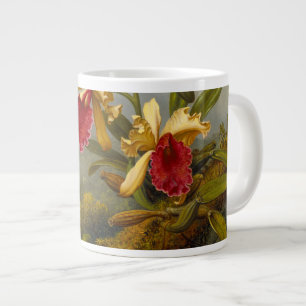 Orchids and Hummingbird Heade Large Coffee Mug