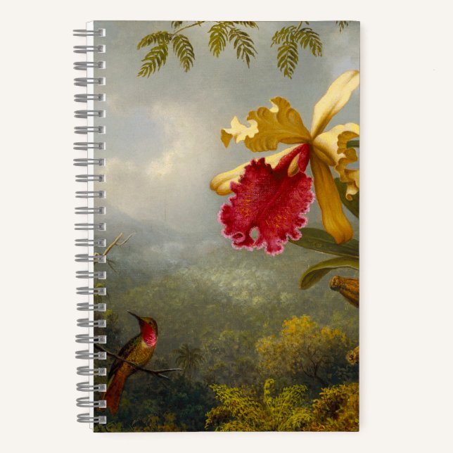 Orchids and Hummingbird Heade Notebook (Front)