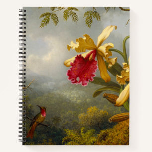 Orchids and Hummingbird Heade Notebook