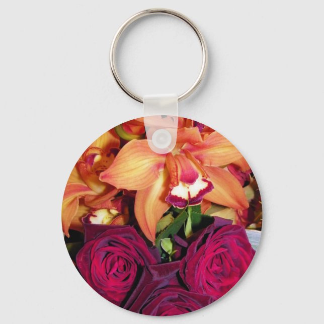 Orchids and Roses_ Keychain (Front)