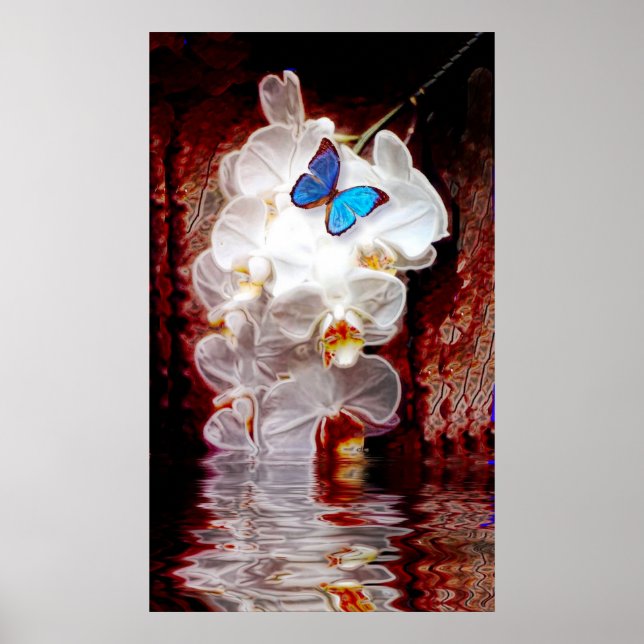 Orchids and the Butterfly Print (Front)