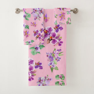 orchids bath towel set