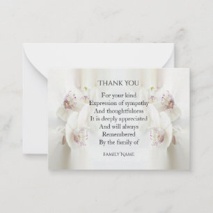 Orchids Blossom Thank You Card