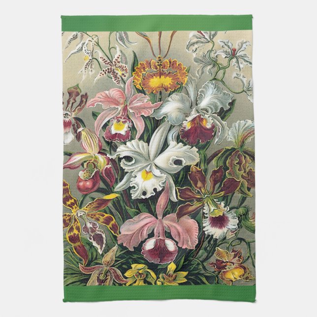 Orchids by Ernst Haeckel Kitchen Towel (Vertical)