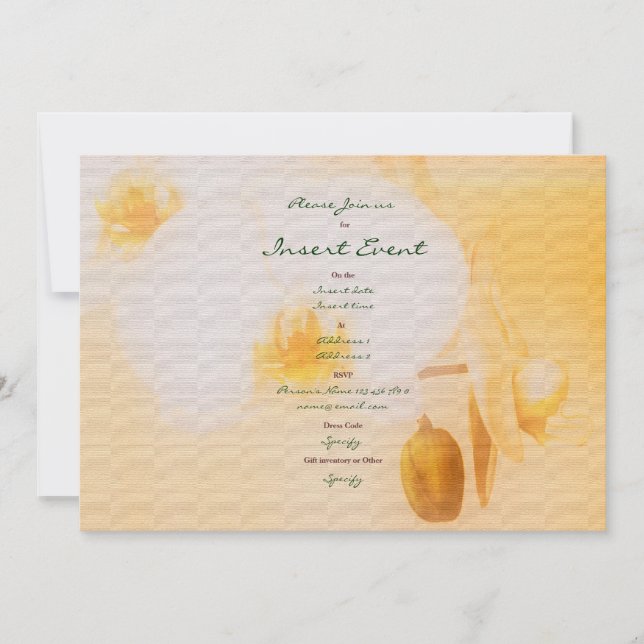 Orchids - customizable invitation (Front)