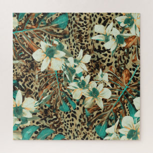 Orchids Floral Watercolor Seamless Illustration Jigsaw Puzzle