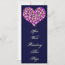 Orchids Heart Bookmark Template