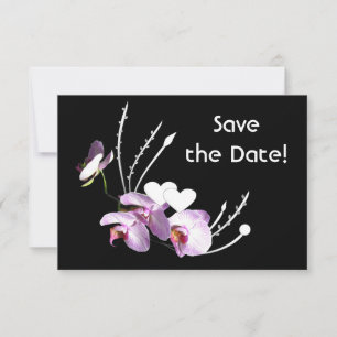 Orchids Ikebana Save the Date Announcement