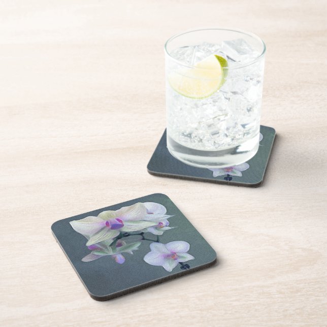 Orchids In Shades Of Purple Coaster (Right Side)