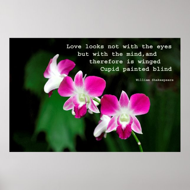 Orchids in Watercolour Poster (Front)