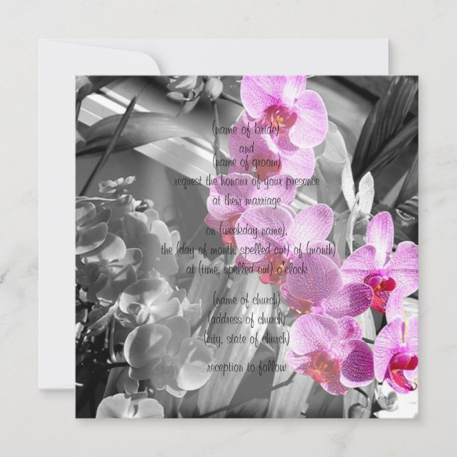 Orchids invitation (Front)