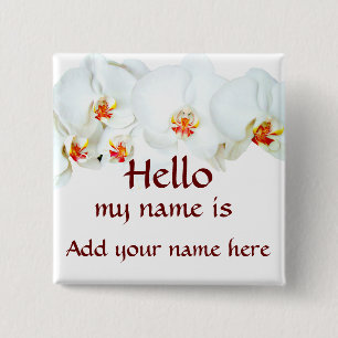 Orchids Love_ 2 Inch Square Button