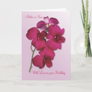 Orchids. Mother-in-Law Birthday Card
